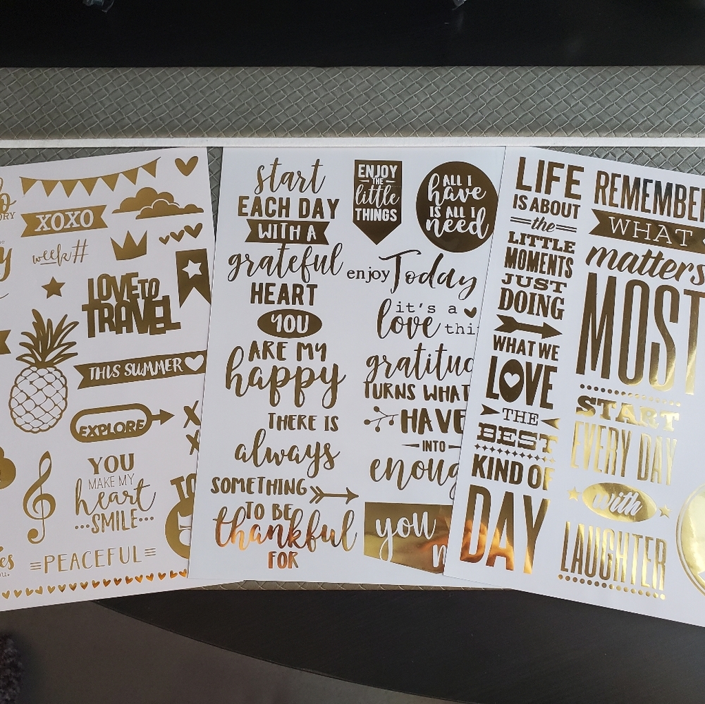 Stickers, a bundle of 3 sheets